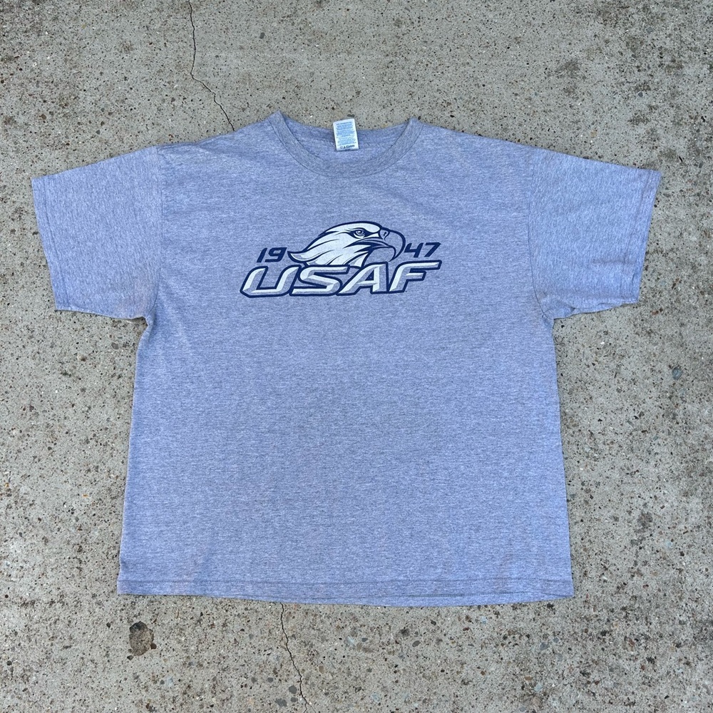 VTG 90s US Air Force Grey Eagle Graphic L Short Sleeve Shirt USAF Made in USA
